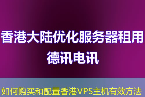 如何购买和配置香港VPS主机有效方法