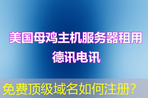 免费顶级域名如何注册？