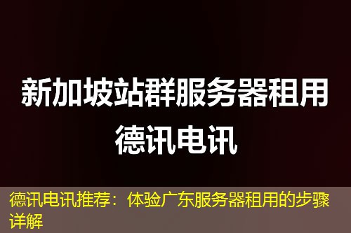 德讯电讯推荐：体验广东服务器租用的步骤详解